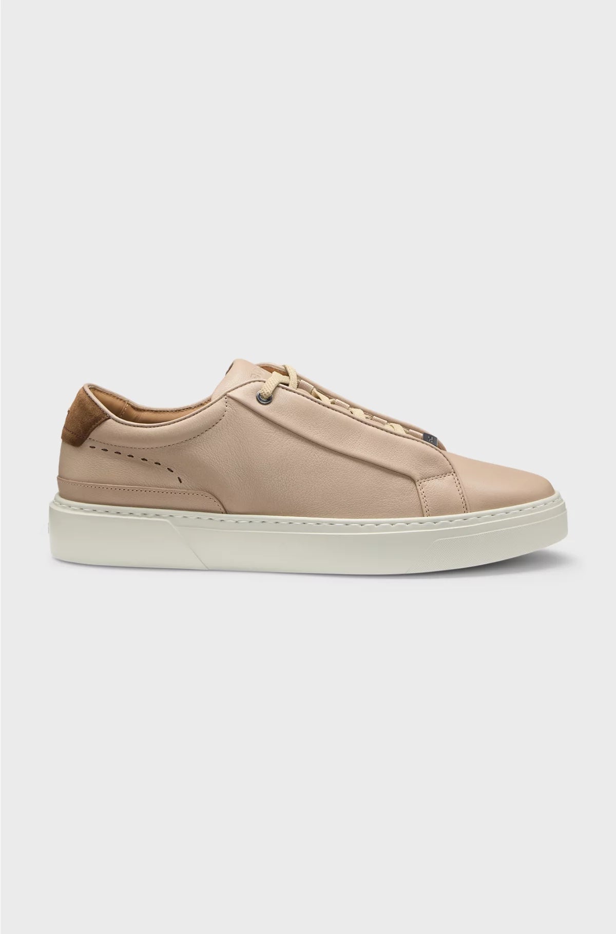 GARY LEATHER TRAINERS WITH SUEDE BACKTAB