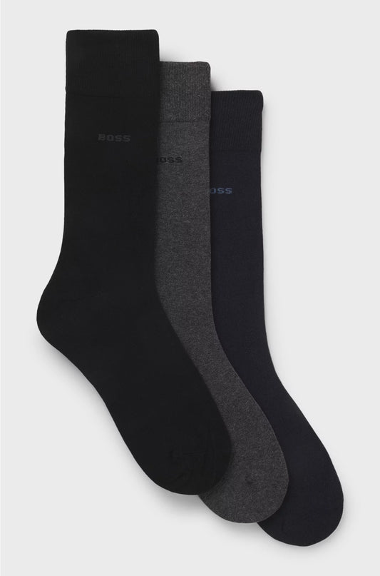 THREE-PACK OF REGULAR-LENGTH SOCKS WITH LOGOS